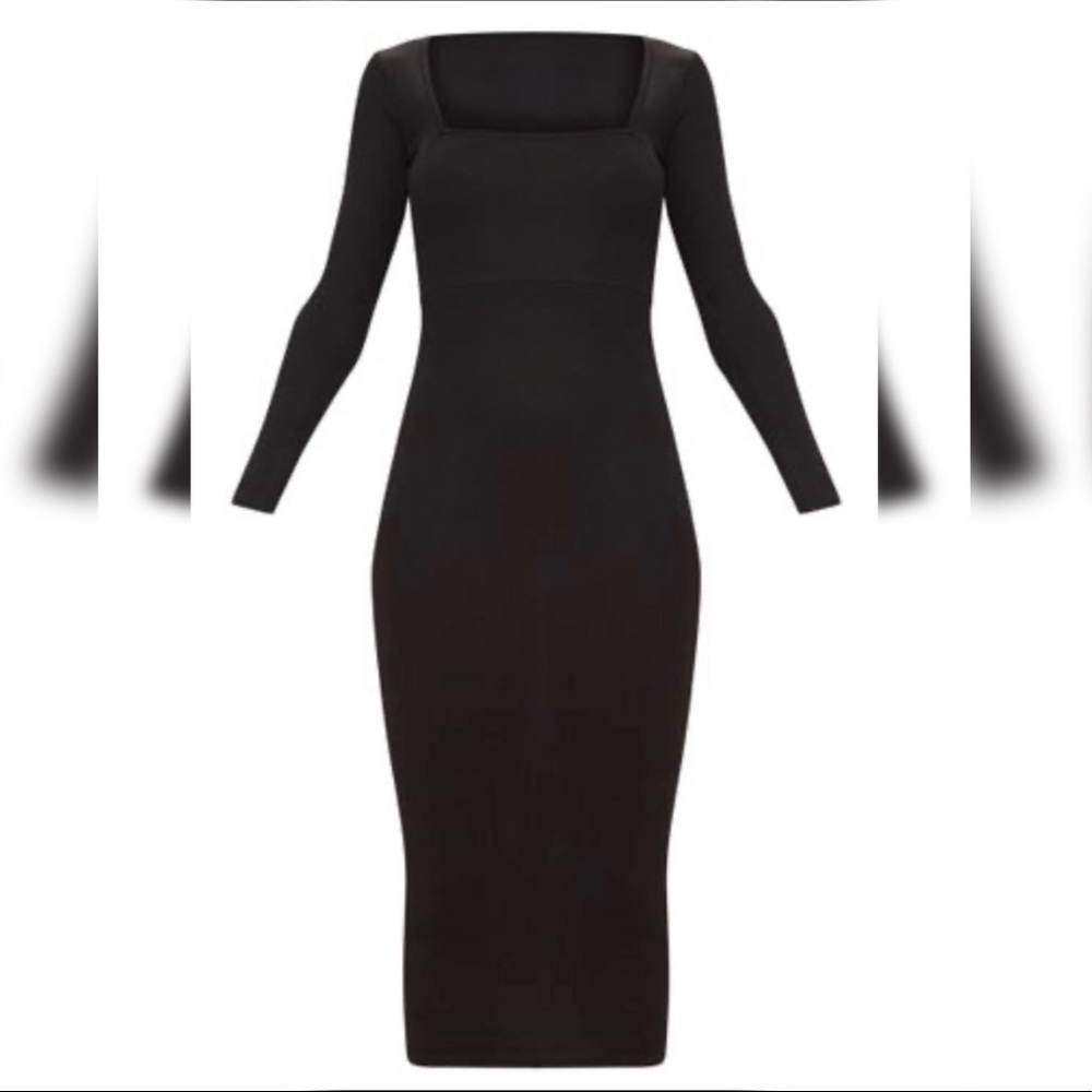 Black square neck midi dress! - Picture 2 of 2
